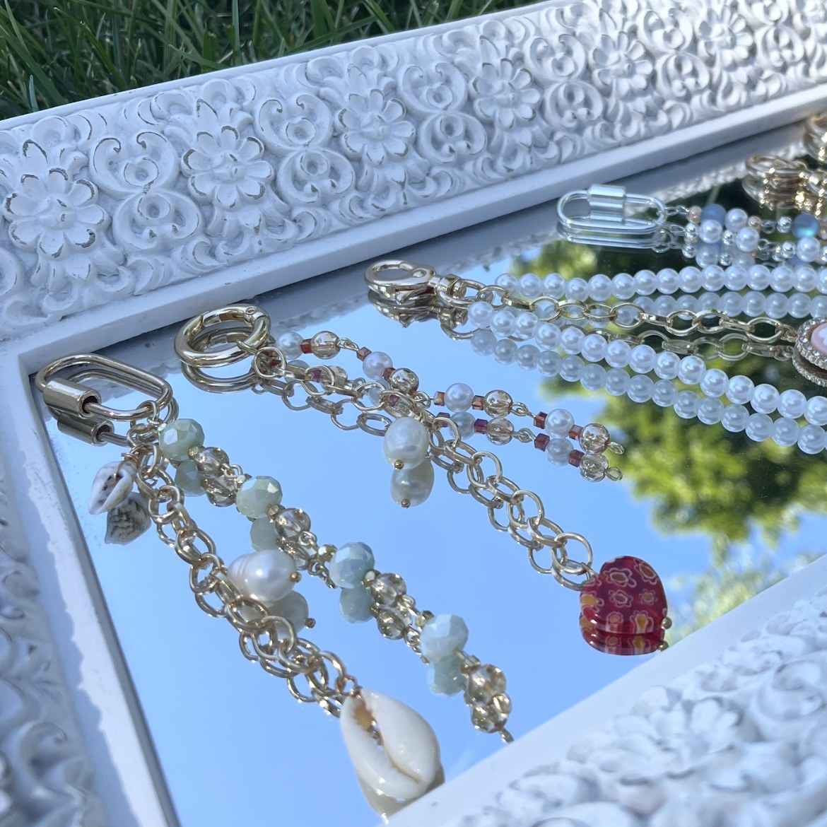 Handmade by Karissa beaded bag charms
